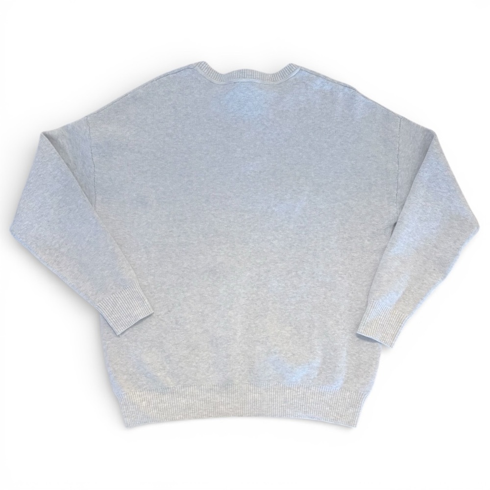 NWT Pink Rose Whatever Sweater, Women’s Large, Grey, Preppy Streetwear Statement - Picture 3 of 5
